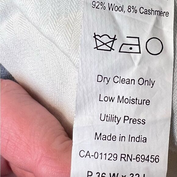 Ralph Lauren wool& cashmere dress slacks cuffed P 36 W x 32 green tag - Picture 12 of 13